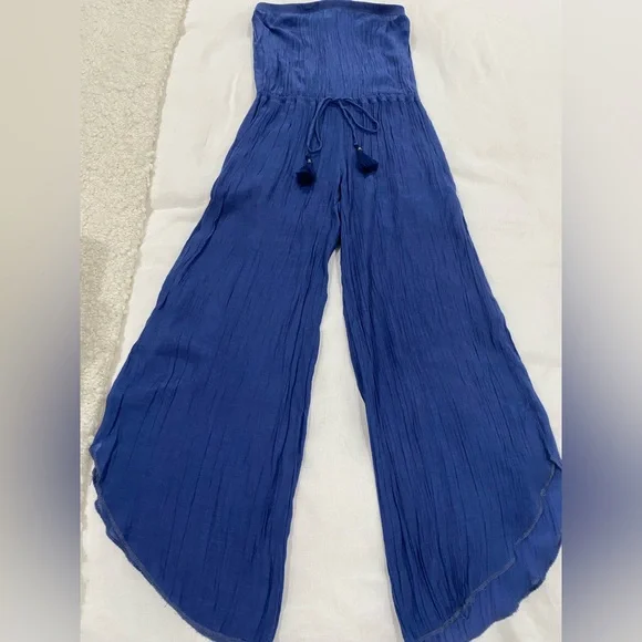 Becca by Rebecca Virtue Strapless Royal Blue Beach Cover Up Size M - Picture 2 of 2